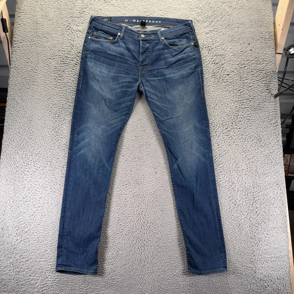 VTG True Religion Westbrook Rocco Jeans Men's 38x34 Blue Cotton Denim Skinny USA